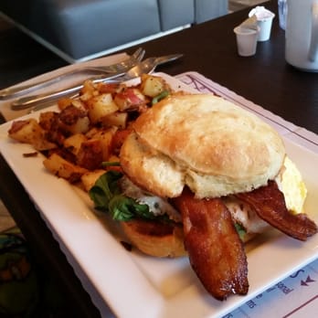 Beach Plum Kitchen - Wayne's biscuit breakfast sandwich ...enormous - New American Near Me - Carlsbad, California