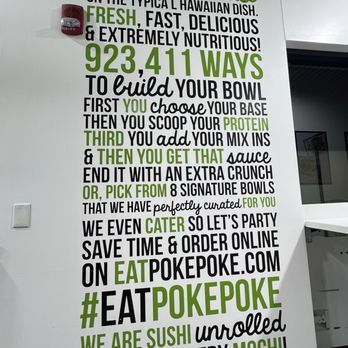 Poke Poke - Sushi Unrolled - A little Poke wall statement. - Poke Near Me - Dearborn, Michigan Poke Poke - Sushi Unrolled - A little Poke wall statement. - Poke Near Me - Dearborn, Michigan