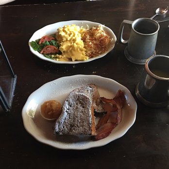 The Hawk's Head - Top eggs benedict, bottom french toast - American Near Me - Yucaipa, California