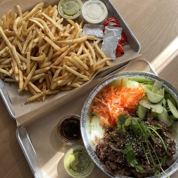 Nguyen's Kitchen - Cajun Garlic Fries and bulgogi bowl - Asian Fusion Near Me - Carson, California