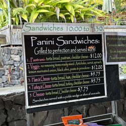 South Kona Fruit Stand - Panini menu