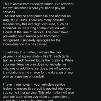 Freeway Honda - The manager's response instead of a call - Car Dealers Near Me - Santa Ana, California Freeway Honda - The manager's response instead of a call - Car Dealers Near Me - Santa Ana, California