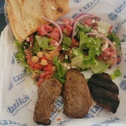 Lamb feast with roasted potatoes. Great salad and potatoes. Tiny pieces of overcooked lamb. Lamb feast with roasted potatoes. Great salad and potatoes. Tiny pieces of overcooked lamb.