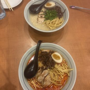 Great Tiger Ramen - Shoyu Tonkotsu Ramen (top) & Spicy Tonkotsu Ramen (bottom) - Ramen Near Me - Long Beach, California