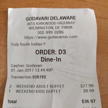 Godavari - Apparently kids under 5 eat free. - Indian Near Me - Wilmington, Delaware Godavari - Apparently kids under 5 eat free. - Indian Near Me - Wilmington, Delaware