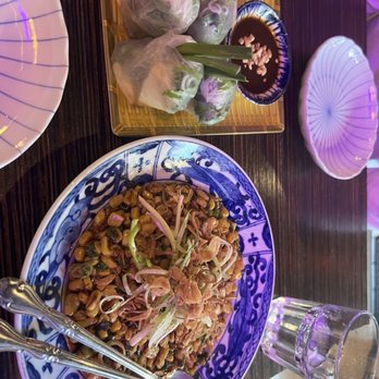 High Lúa Vietnamese Kitchen - Tofu Summer Rolls and Stir-fried corn w. Salted egg - Vietnamese Near Me - Brooklyn, New York