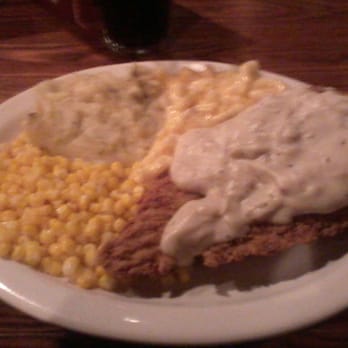 Cracker Barrel Old Country Store - Chicken fried chicken dinner with corn, mashed potatoes and mac and cheese as sides. (01.20.12) - Breakfast & Brunch Near Me - Bowling Green, Kentucky Cracker Barrel Old Country Store - Chicken fried chicken dinner with corn, mashed potatoes and mac and cheese as sides. (01.20.12) - Breakfast & Brunch Near Me - Bowling Green, Kentucky