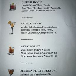 Menu, I tried the coral club Menu, I tried the coral club