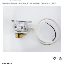 Low ambient thermostat Low ambient thermostat