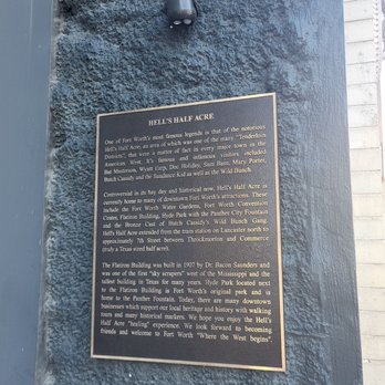Hell’s Half Acre - Historical Marker - Landmarks & Historical Buildings Near Me - Fort Worth, Texas Hell’s Half Acre - Historical Marker - Landmarks & Historical Buildings Near Me - Fort Worth, Texas