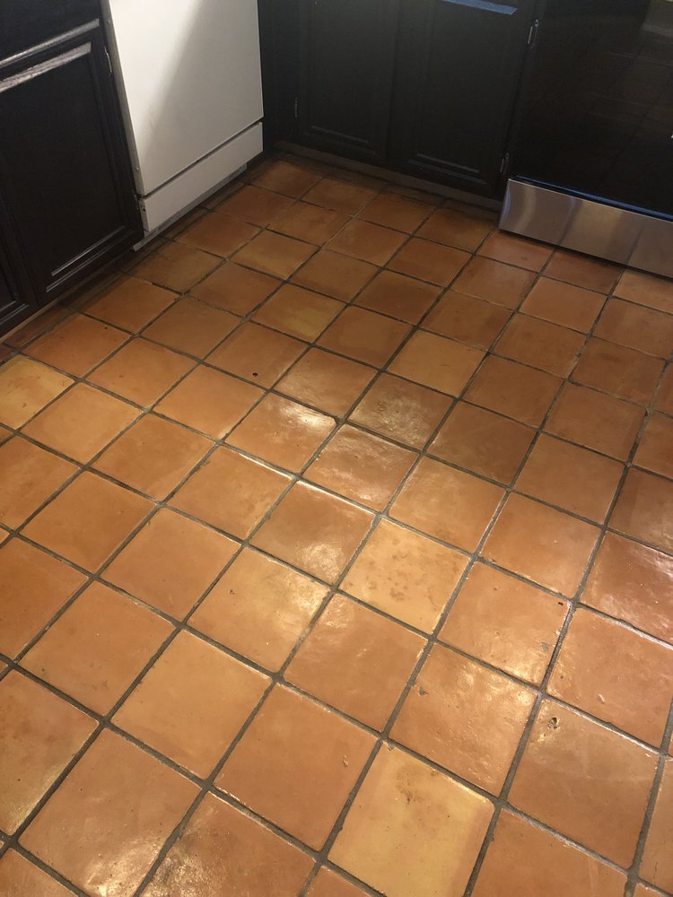 Our Kitchen Floor Post Clean And Seal Note This Tile Is 20 Years