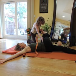 Donna Manning Yoga - Supta padangusthasana 3 - opening the hip and low back