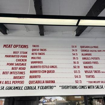 Angel's Tijuana Tacos - 3/3/26 menu - Tacos Near Me - Santa Ana, California