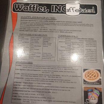 Waffles Incaffeinated - South Side - Menu - Breakfast & Brunch Near Me - Pittsburgh, Pennsylvania