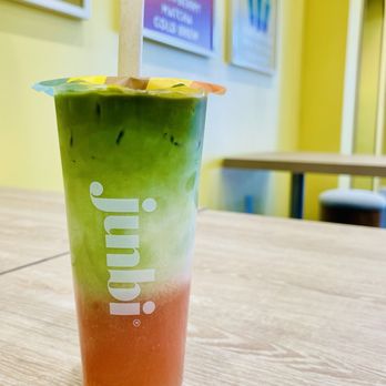 Junbi Matcha & Tea - Cold guava matcha latte - Bubble Tea Near Me - Livermore, California Junbi Matcha & Tea - Cold guava matcha latte - Bubble Tea Near Me - Livermore, California