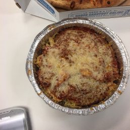 Build your own pasta with chicken, Parmesan cheese, diced tomatoes and marinara sauce