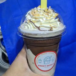 Sweet World Cafe 1 - $6 Nutella Milkshake with nuts (more like a ferrero rocher). Very delicious!