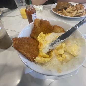 Tiffany On The Blvd - Fish and cheese grits - Breakfast & Brunch Near Me - Philadelphia, Pennsylvania Tiffany On The Blvd - Fish and cheese grits - Breakfast & Brunch Near Me - Philadelphia, Pennsylvania