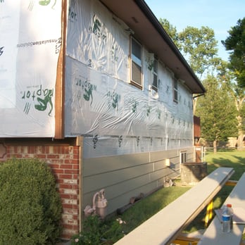 Keeler Construction - starting to replace the siding and wrapping it in moisture barrier. - General Contractors Near Me - Wichita, Kansas