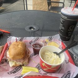 Firehouse Subs - Italian sub on the outdoor patio