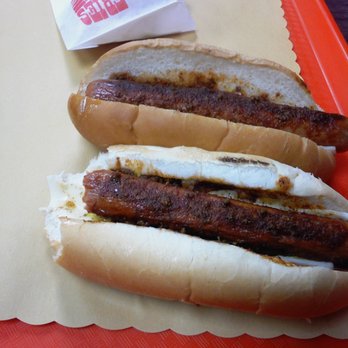 Yocco's Hot Dog King - Two dogs with cheese - yes there was a "test" bite- and my perogies! - Hot Dogs Near Me - Emmaus, Pennsylvania