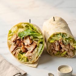 Fresco Foodworks - Grilled chicken Caesar Wrap.