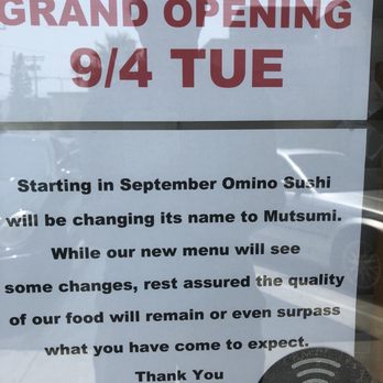 Mutsumi - New name: Mutsumi Grand Opening Sept 3, 2018 - Japanese Near Me - Chatsworth, California Mutsumi - New name: Mutsumi Grand Opening Sept 3, 2018 - Japanese Near Me - Chatsworth, California