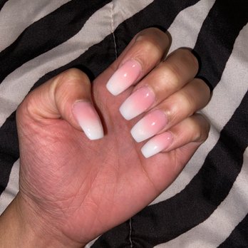 Lena's Nails - pink+white ombré - Nail Salons Near Me - Castro Valley, California Lena's Nails - pink+white ombré - Nail Salons Near Me - Castro Valley, California