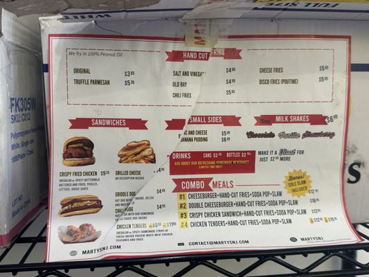 Menu photo 2 Marty’s Jersey City, NJ Menu photo 2 Marty’s Jersey City, NJ