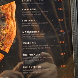 McFilers - Pizza menu