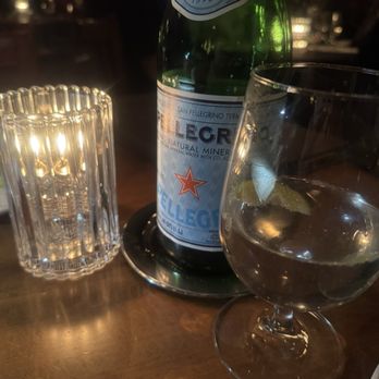 Herbs & Rye - Pelegrino with lime - Steakhouses Near Me - Las Vegas, Nevada