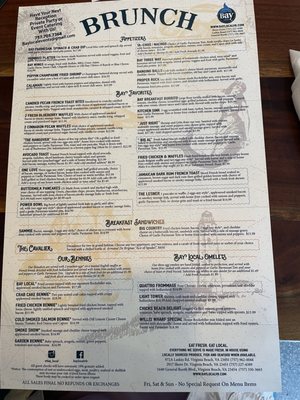 Menu photo 5 Bay Local Eatery Virginia Beach, VA