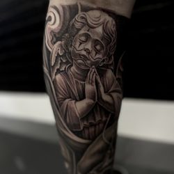 Fullerton Tattoo - Cherub tattoo by Emma