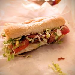 C & C Supermarket - Probably the best BLT sandwich I have ever had from their deli. The soft roll with some sharp Cabot, the things dreams are made of..