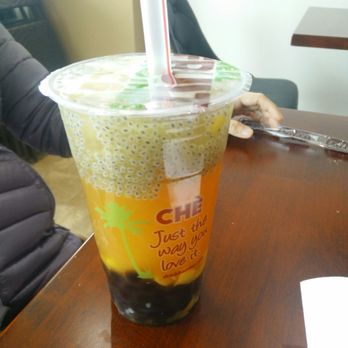 BAMBU - Mango fruit tea with boba - Bubble Tea Near Me - Stony Brook, New York