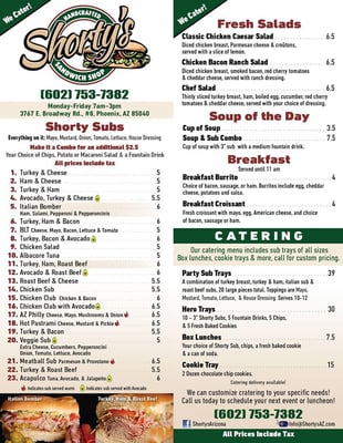 Menu photo 7 Shorty's Sandwich Shop Phoenix, AZ Menu photo 7 Shorty's Sandwich Shop Phoenix, AZ