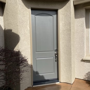 Silver Cloud Painting - Front entrance door repainted and trim. - Painters Near Me - Olivehurst, California