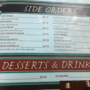 Sabor Peruano - Menu - Peruvian Near Me - Fairfield, Ohio