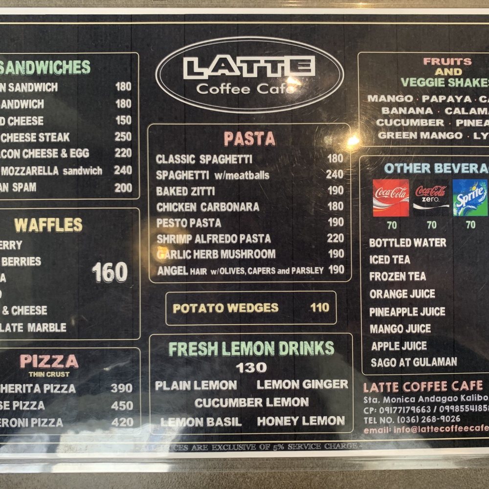 Latté - Menu - Cafes Near Me - Kalibo, AKL