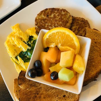 Canopy Road Cafe - Doc's usual (regular eggs subbed for egg whites) scrambled eggs with spinach, Turkey sausage, fruit $8.50 - American Near Me - Jacksonville, Florida Canopy Road Cafe - Doc's usual (regular eggs subbed for egg whites) scrambled eggs with spinach, Turkey sausage, fruit $8.50 - American Near Me - Jacksonville, Florida