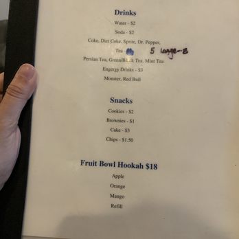 Dream Hookah Lounge - Menu (as of August 2019). - Hookah Bars Near Me - Fremont, California Dream Hookah Lounge - Menu (as of August 2019). - Hookah Bars Near Me - Fremont, California