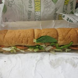 Subway - Foot-long vegetable and cheese sandwich ($5.00)