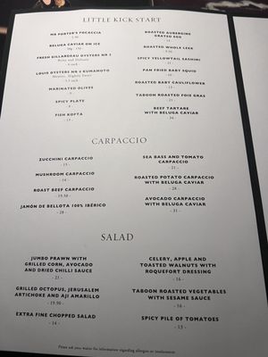Menu photo 5 Mr Porter Barcelona, B Menu photo 5 Mr Porter Barcelona, B