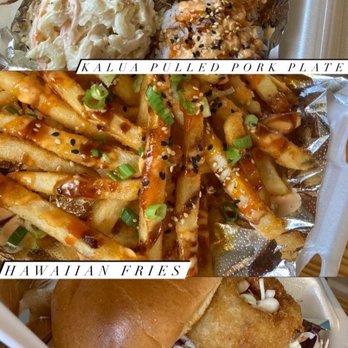 Big Kahuna - Kalua pulled pork lunch plate Hawaiian style fries Kalua pork sandwich - Burgers Near Me - Lexington, Kentucky
