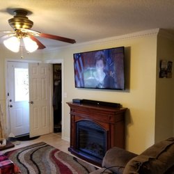 K. DePalma Electric - New flat screen  television  install.. Hung the TV and hid all the wires