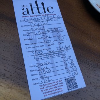 The Attic - Entered a raffle - Breakfast & Brunch Near Me - Long Beach, California The Attic - Entered a raffle - Breakfast & Brunch Near Me - Long Beach, California