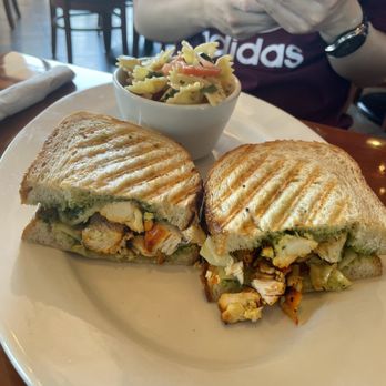 Panini Kabob Grill - Chicken Pesto Panini with Pasta Salad - Mediterranean Near Me - Irvine, California Panini Kabob Grill - Chicken Pesto Panini with Pasta Salad - Mediterranean Near Me - Irvine, California