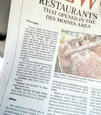 Menu photo 3 5 Borough Bagles Urbandale, IA