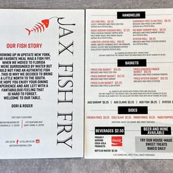 Menu. \ (*‿*) /゚*:。゚ Welcome to the neighborhood #JaxFishFry-St. John's. Convenient! So glad you are not far from our driveway.