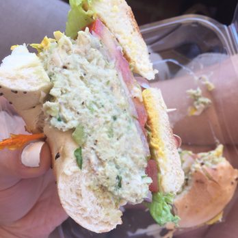 Western Bagel - Yummmmmmy tuna salad on an onion bagel - Bagels Near Me - Chatsworth, California Western Bagel - Yummmmmmy tuna salad on an onion bagel - Bagels Near Me - Chatsworth, California